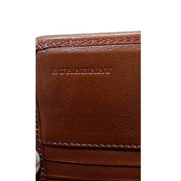 Burberry Brown/Beige House Check Fabric and Leather Leighton Continental Wallet - Picture 7 of 14